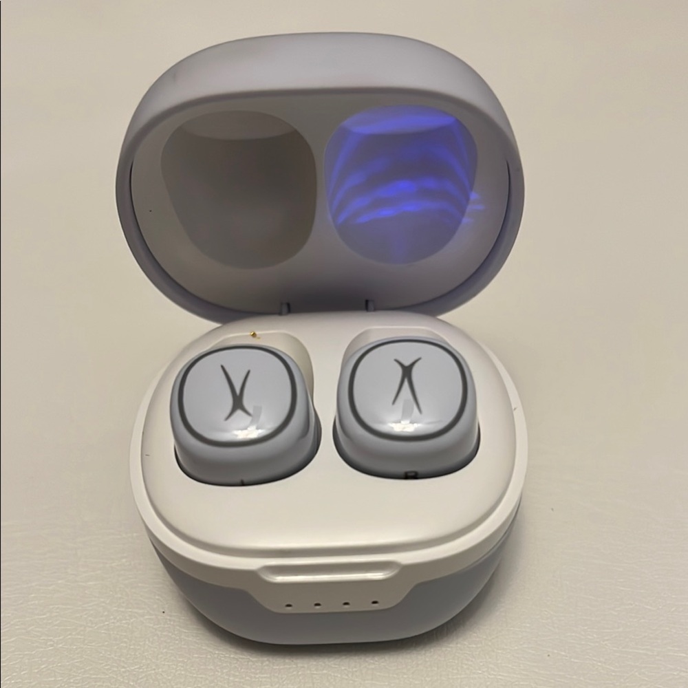 Altec Lansing Blue Gray Wireless Earbuds with Charging Case